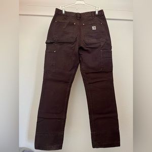 Carhartt, Dark Brown, Original Fit Double Front Work Pant, Size Regular 8